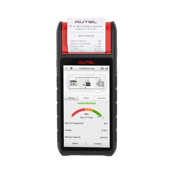 Тестер АКБ Autel MaxiBAS BT608 с функцией диагностики автомобилей